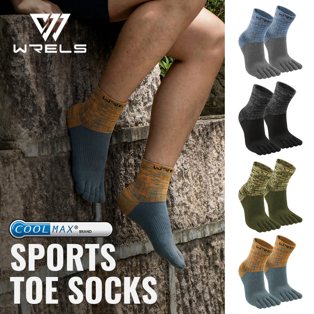 Anti Blister Sock - WRELS 1/2/3pairs COOLMAX Five Finger Socks