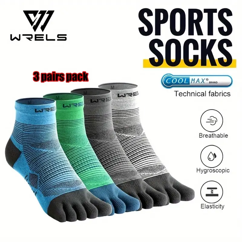 WRELS 1/3pairs Toe Socks COOLM - Anti Blister Sock recension och pris