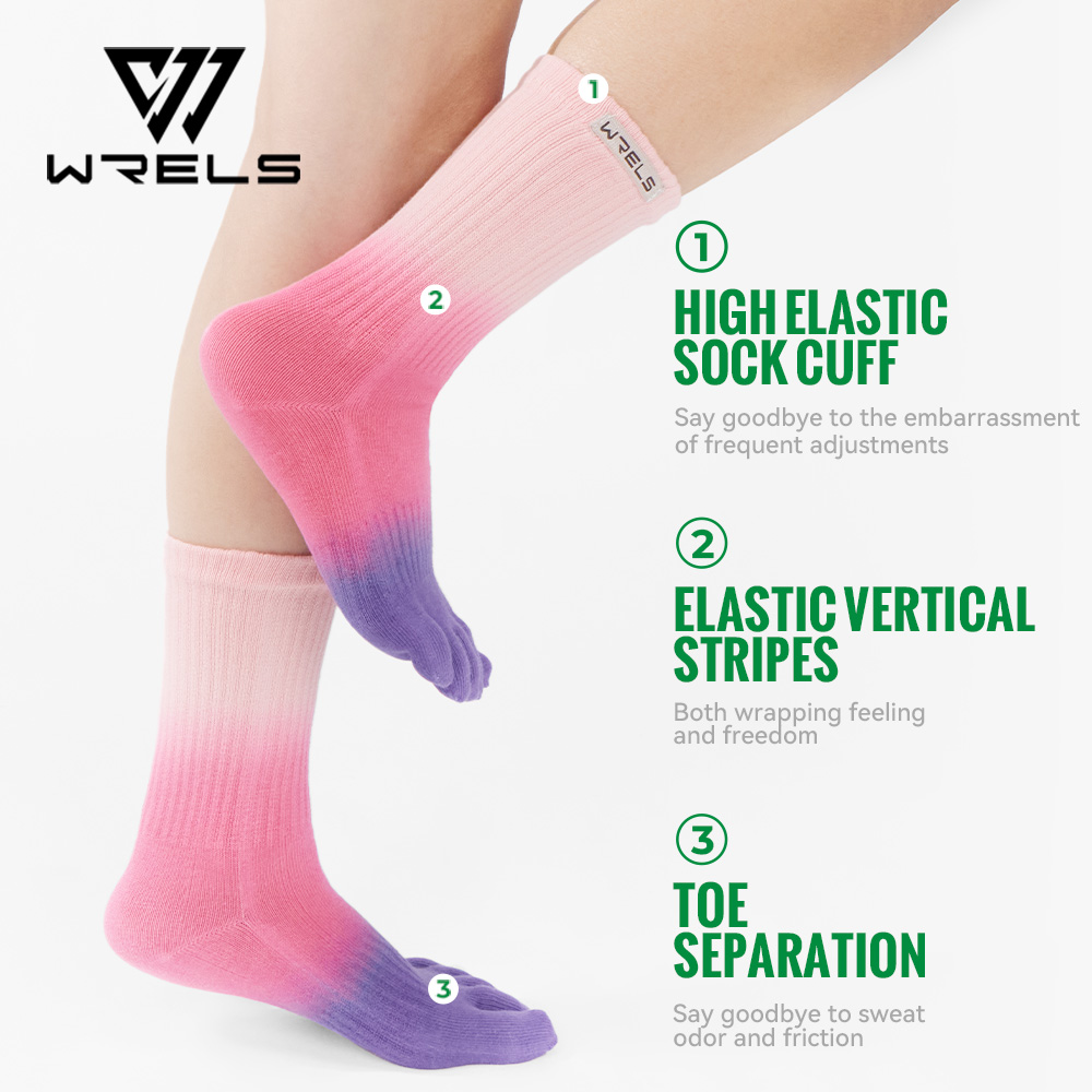 WRELS Toe Socks Cotton Athleti - Anti Blister Sock recension och pris