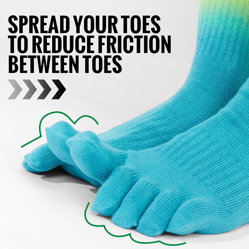 WRELS Toe Socks Cotton Athleti - Anti Blister Sock recension och pris