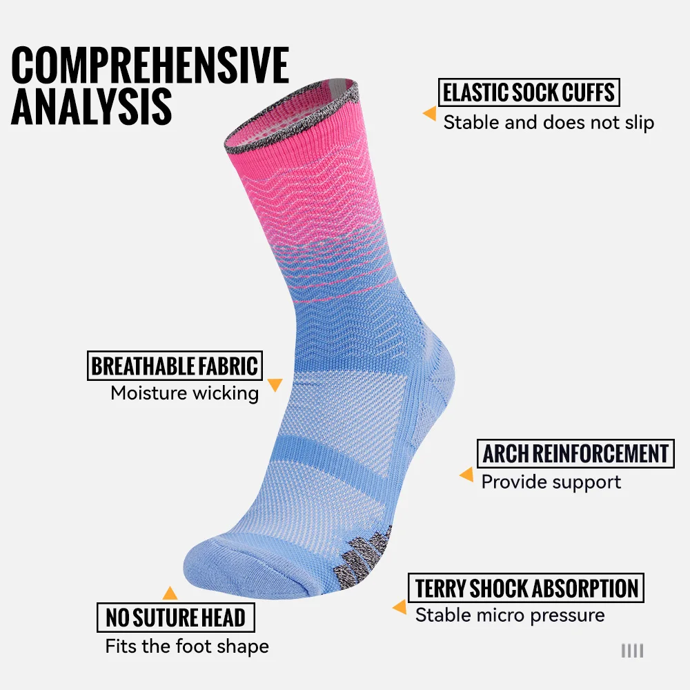 WRELS 1/2/3 Pairs Athletic Soc - Anti Blister Sock recension och pris