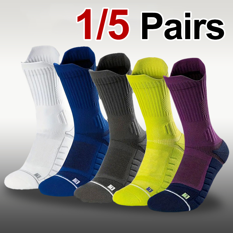 1/5 Pair Men Towel Bottom Bask - Anti Blister Sock recension och pris